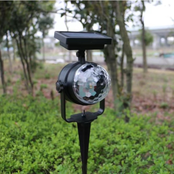2 stk Solar Rotating Color Light Projection Lamp
