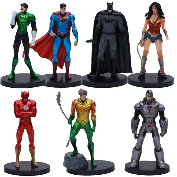 7 stk DC Comics Figurer Flash Batman Leketøydukke Anime Samling