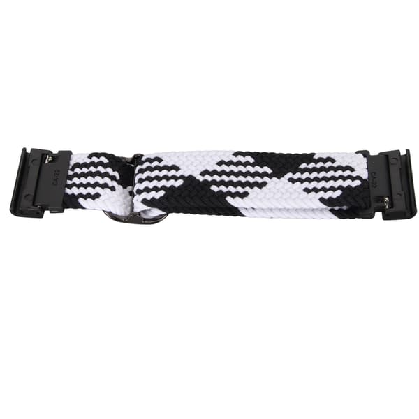 Nylon Urrem Udskiftning Elastisk Åndbar Væv Justerbar 26 mm Spænde Urrem til Vertix 2 Sort Hvid_tfrf