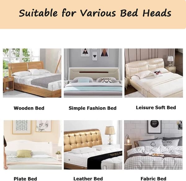 Stretch Headboard Cover, Thickened Plush Headboard Protector, Soft Headboard Cover (Light Brown, 160cm)