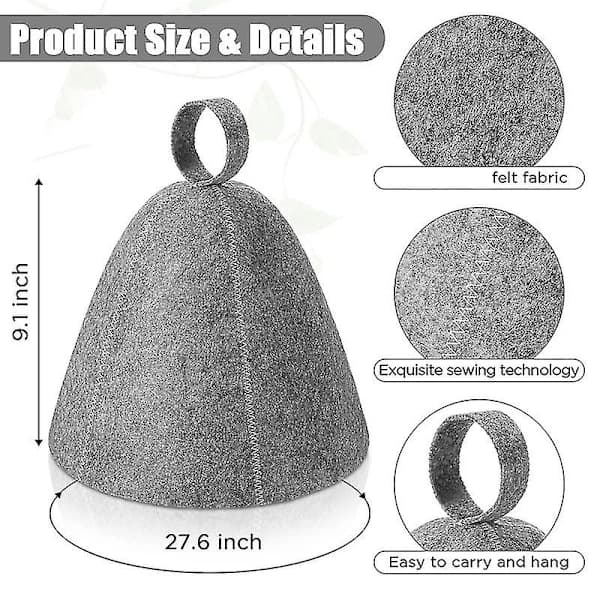 6 stk. Badstuehatt Filt Badehatt Hodebeskyttelse Absorberende Badstuehette For Badstue Dusj Bade Damprom