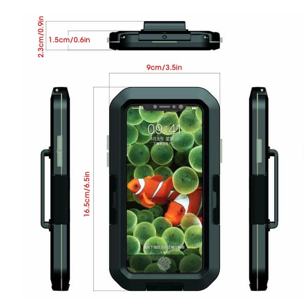Motorcykel Telefonholder Stativ Etui til iPhone Samsung Vandtæt Etui (til iphone6S 7/8 (PLUS))
