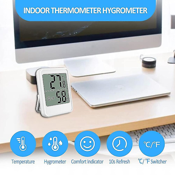 Termometer Hygrometer Inomhus Hygrometer Digital Termometer Mini LCD Termometer Luftfuktighetsmätare