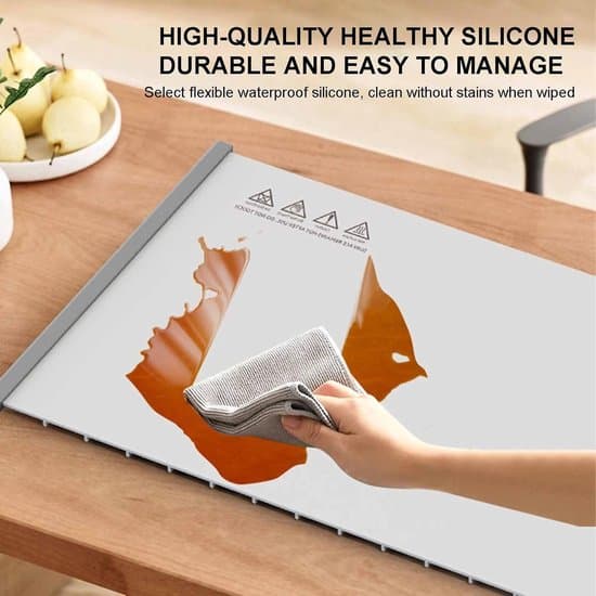 Heating Plate - Food Warmer - Food Warming Pad - 250W Electric Rollable Heating Plate with 8 Temperature Settings and 6-Hour Timer, for Home Kitchen