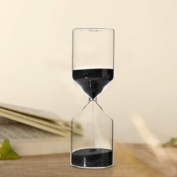 Timeglas, cylinderform 30 minutter sandglas sandtimer glas boligindretning fødselsdagsgave