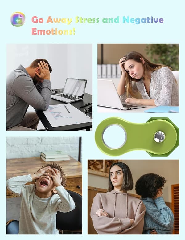 Roterende Fidget Roller - Stressleke for barn med ADHD/Autisme - Kreativ gave (Grønn)