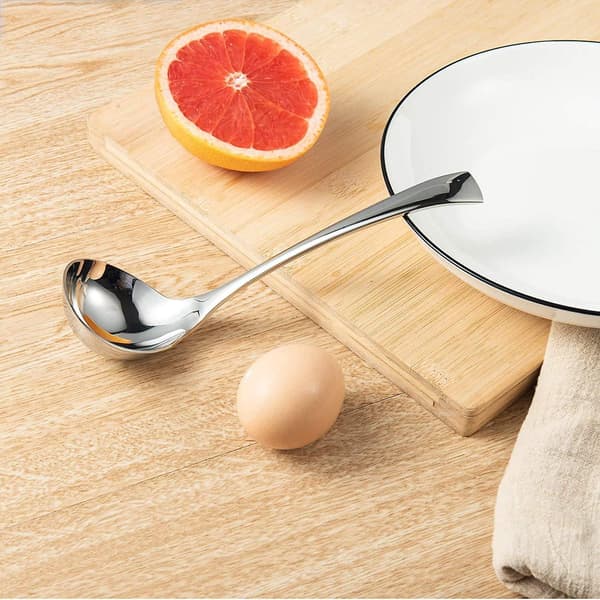 7,6 tommer Sovseske 18/10 Rustfrit Stål Suppeøse, Sæt med 2
