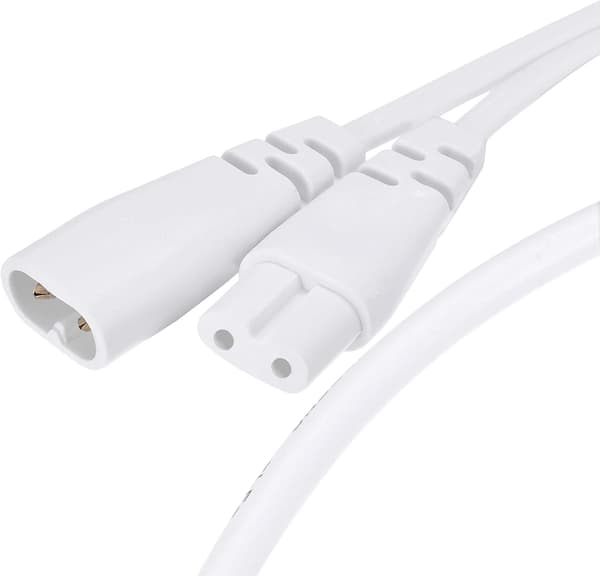 T5 LED rør forlængerkabel 2-benet 30CM han til hun ledning integreret lysarmatur 4 stk.