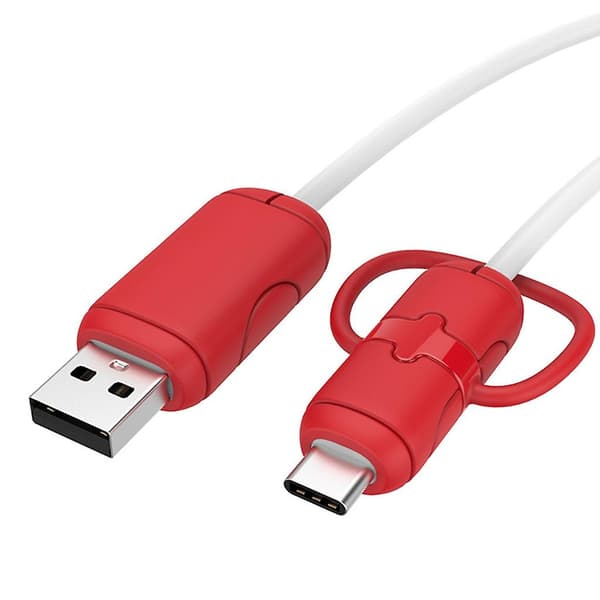 1 stk. Kabelbeskyttelse Mykt Silikondeksel For Telefon USB-lader Kabelbeskyttelse Rød Android Universal Red Android Universal