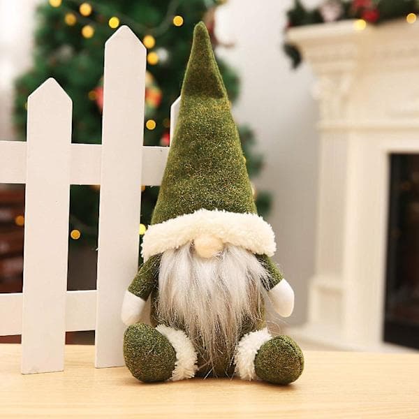 Tomte Julepynt, Håndlagde Plysj Tomter Julenisse Tomte