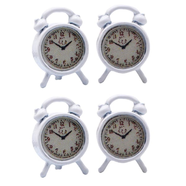 4pcs Creative Clock Model Mini Clock Adornment Mini Fairy House Decoration1.5X1CM