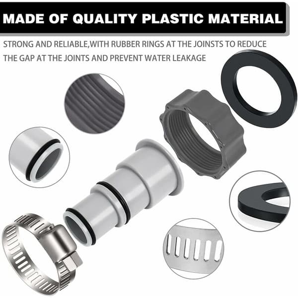 4 STK slangeadapter til pool, slangeadapter til pool, adapter til Intex-pool, slangeadapter til pool, pumpeadapter, tilslutning f