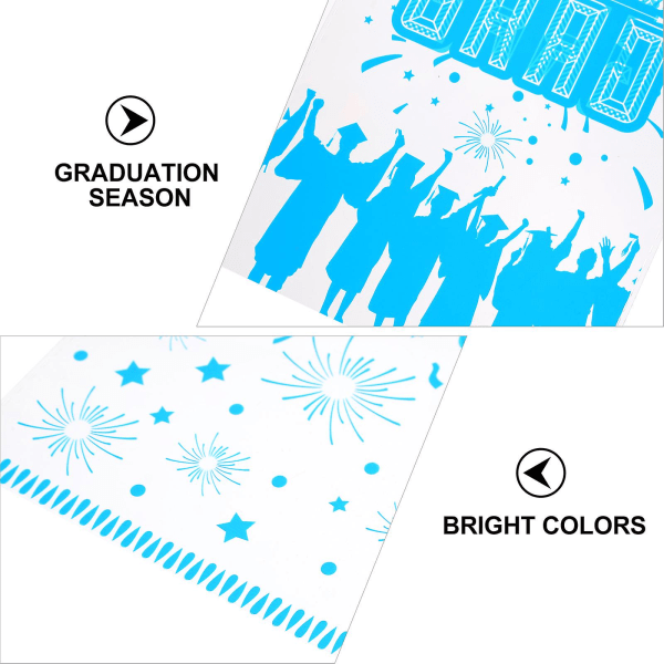 1 set Graduation Season Treat-påsar Grattis Graduates Godisinpackningspåsar Blandade färger 127X13X0.1CM Assorted Color 1 27X13X0.1CM