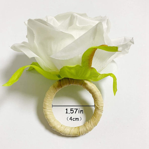 Håndlavet Blomster Servietringe Sæt af 8, Håndværk Vine Design Serviet Holder Ringe Bord Dekorationer F