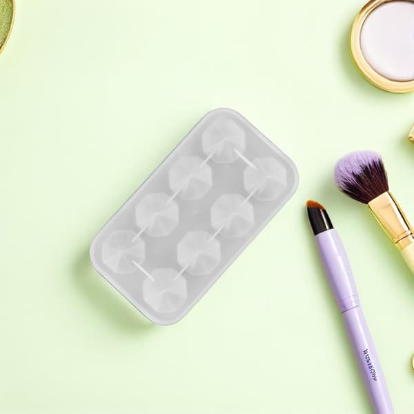 2 stk silikoneforme til DIY smykkefremstilling, facetteret ædelstensform