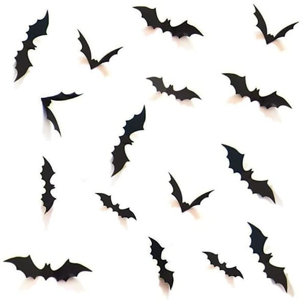 96 pcs 3D Bat Halloween Decorations, and Halloween Alphabet P,ZQKLA