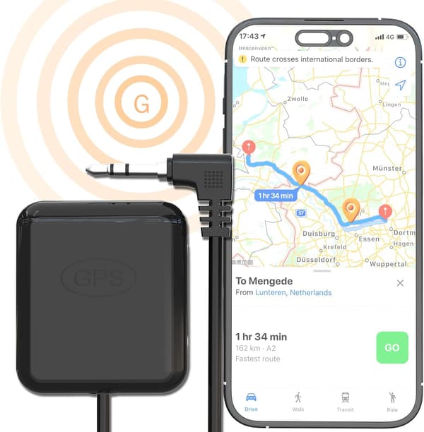 GPS-loggeri wxsp D435 -autokameralle