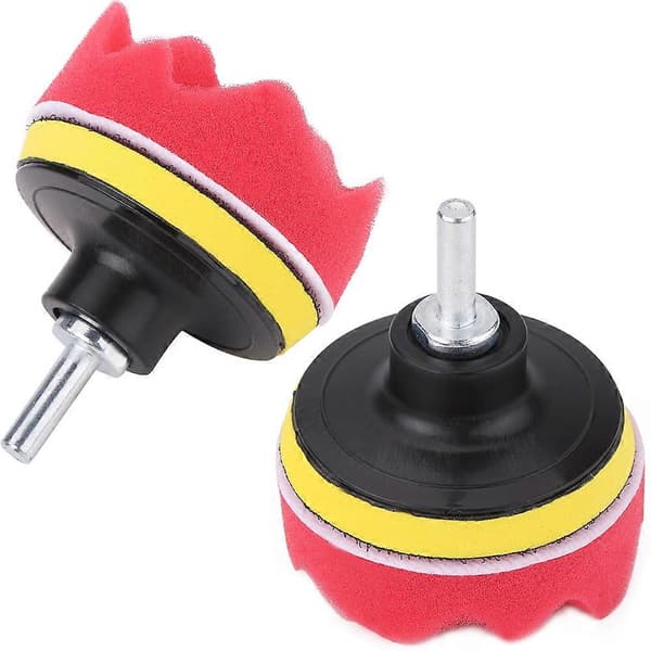 12-dels 7,6 cm svamppoleringssett for bilpolerer med borechuckadapter