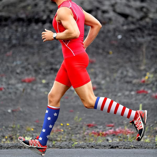 6 par sublimeringsstrumpor, tryckbara atletiska strumpor, vita