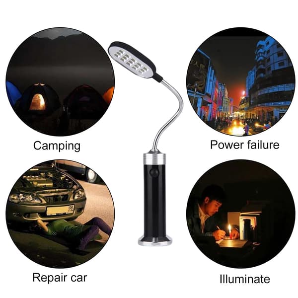 Bærbar magnetisk 360 graders justerbar LED grilllys