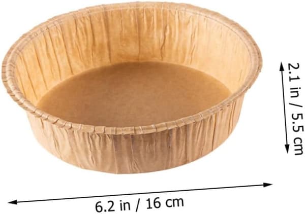 Rund bageform til Valentinsdag 10 non-stick papirbageforme til nem rengøring