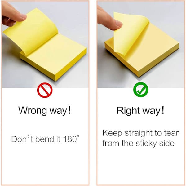 Yellow Sticky Notes, Yellow Post-it Notes, Self-Adhesive Pads with Super Strong Adhesion, for Office, School and Home. 5 pcs-XF10-