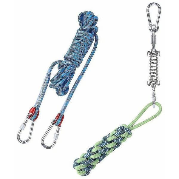 Ruikaluck YYV Outdoor Hanging Dog Training Toy with Spring Pole, Cotton Rope and Bite Ring