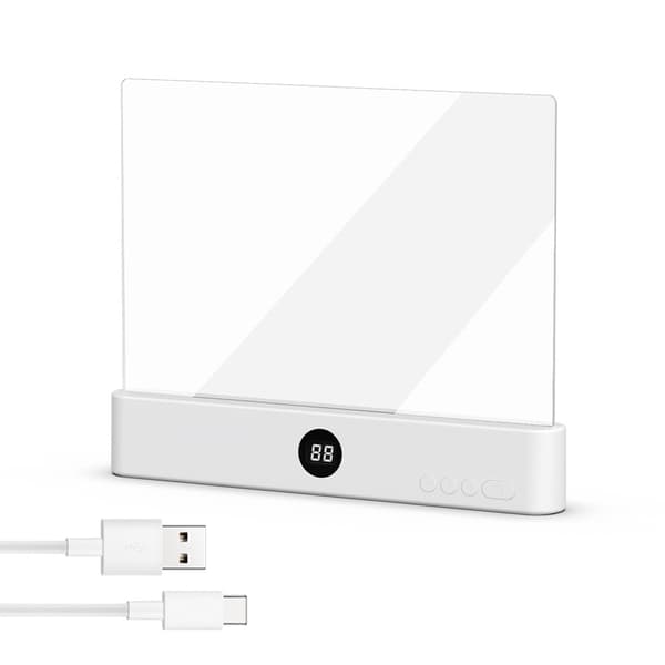 Flat Book Lamp LED Reading Light Panel for Night Reading in Bed Book Page Light Eye Protection Portable Book Light White