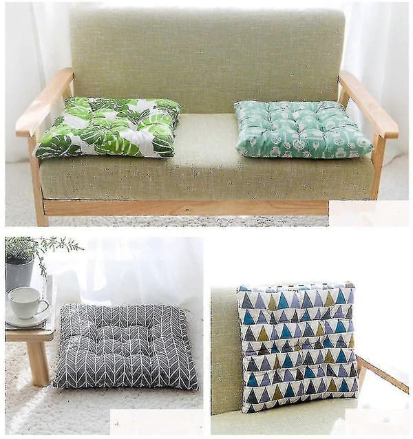 Siddepude, sæt med 2 puder, siddepude, siddepude 40x40 cm, havesiddepude (gul ch