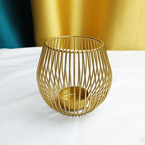 Iron Candlestick, Small Lantern, Ornament for Candlelit Dinner
