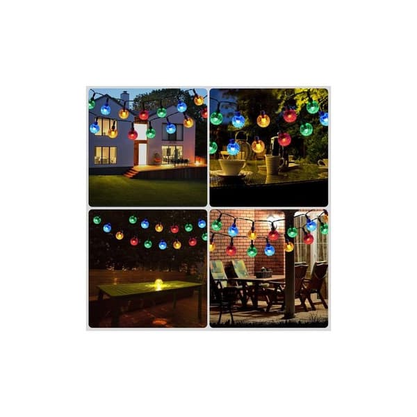 12M 100 LED Udendørs Solcellelyskæde – 8 Belysningstilstande – Vandtæt og Holdbar – Nem Installation