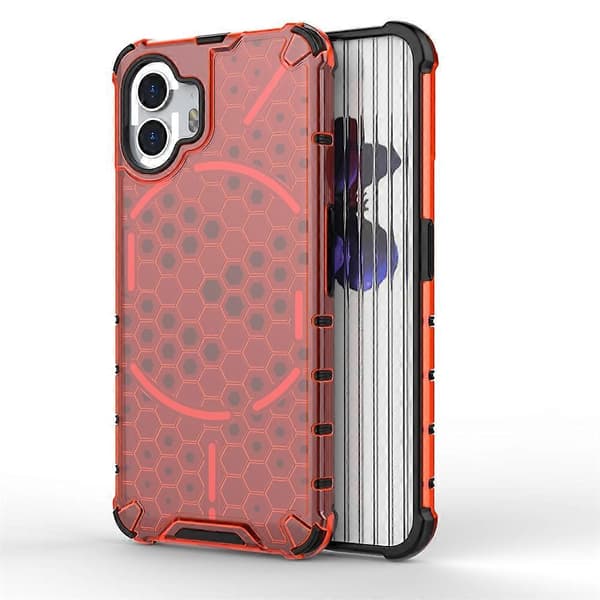 (Ny) Stødsikkert Honeycomb-telefoncover til Nothing Phone 2 (Rød)