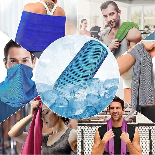 3-pack Mikrofiber Kylhanddukar, Snabbtorkande, Omedelbart Uppfriskande Handduk