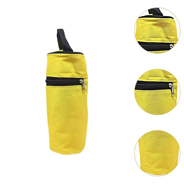 Vattenflaskväska med dragkedja, mjölkflaskväska för promenader, resor, vandring, röd, gul Yellow 8.5cmx22cm