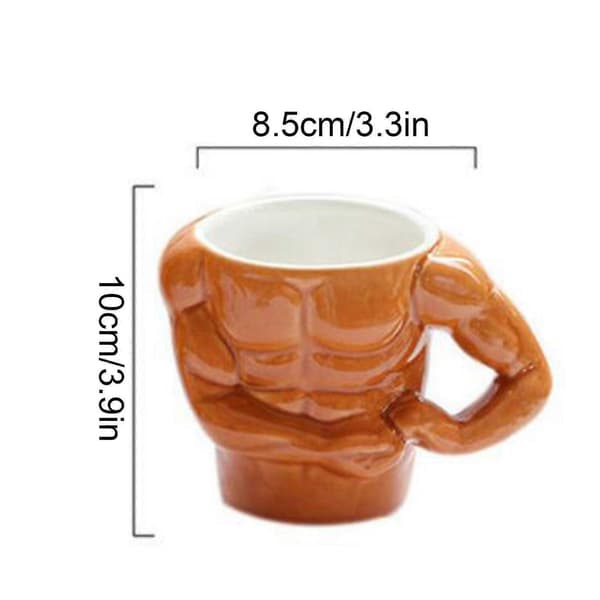 Muskelkopp Keramisk Krus Vannkopp Kaffekopp Keramisk Kopp Stor Kapasitet Kopp