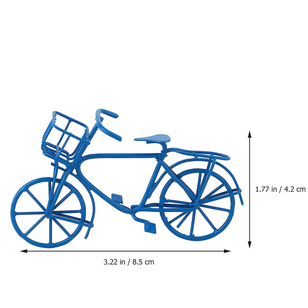 Mini Modell Mini Cool Leksak DIY Dekoration Hantverk Kreativa Cykelprydnader för Dockhus Dekoration (blå)Bl Blue 8.2X4.5cm