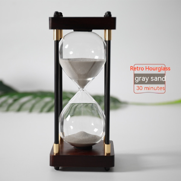 Timglas, handblåst set för tidshantering 30 minuter hållbart glaskonstruktion Ash and sand 30 minutes