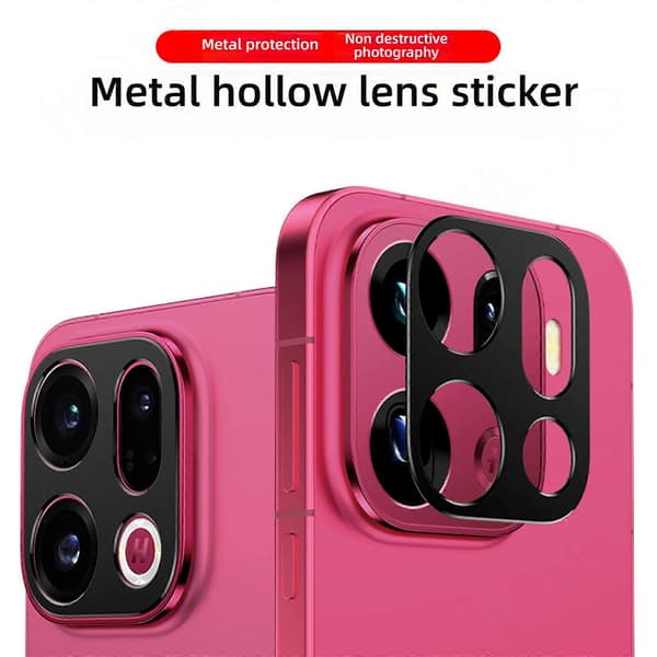 Precision Engineered Camera Protector Metal Cutout Structure Non-Reflective Surfaces Strong Aluminum for Phone FindX9 Use Red Red Red