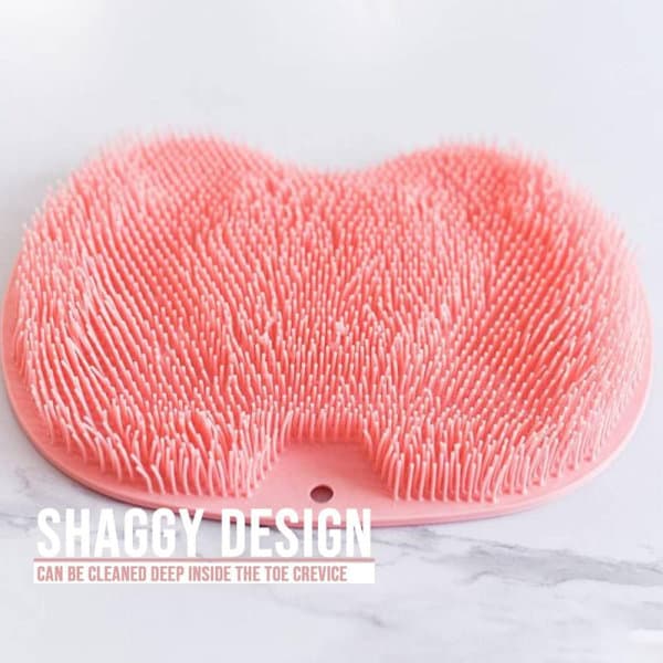 Fod- og rygskrubber til brusebadet - Vægmonteret grå gray