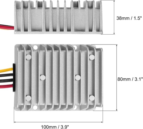 DC 8-40V til 13.8V strømomformer 25A 345W spenningsregulator IP67 vanntett transformatorforsyningsmoduladapter for bil lastebil solsystem -