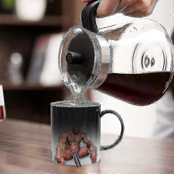 Färgskiftande kaffekopp, personlig magisk mugg, glad h