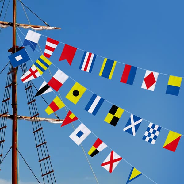 Custom Length 12m 40 Flags Marine Ship Boat Maritime Signal Flags String[GKS]