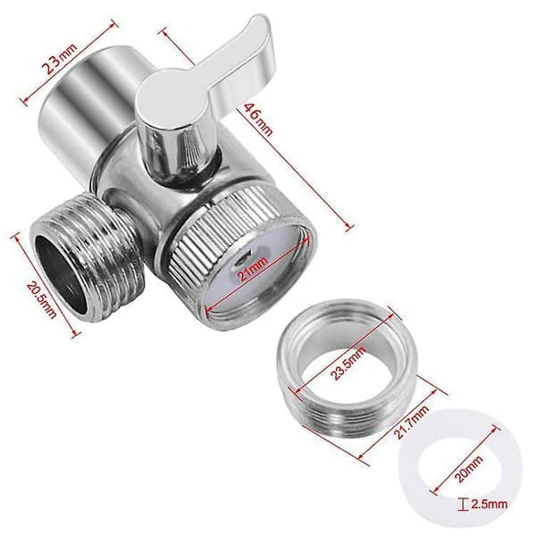 Vandhane Kobling Afbryderhane Adapter Vask Afledningsventil Bidet Bruser Køkkenudstyr sølv-2 35 x 25 mm sølv-2 silver-2