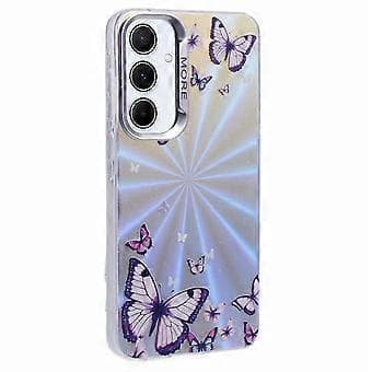Case for Samsung Galaxy S25+ Laser TPU+PC Phone Case Electroplated Butterfly Pattern-AB3 AB3 AB3