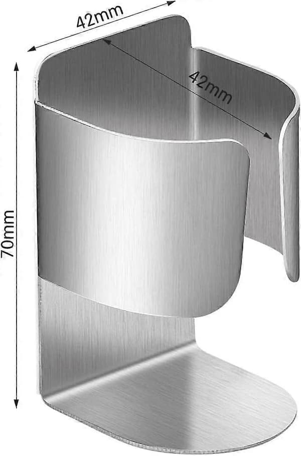 2-pack Stainless Steel Electric Toothbrush Holder Self-Adhesive Wall Mounted Toothpaste Electric Toothbrush