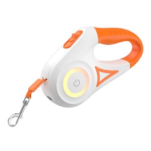 Rojeco Automatisk Hundebånd LED 5 m (hvit og oransje)