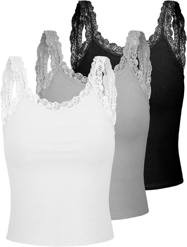Tanktop med blonde-patchwork til kvinder, ærmeløs cami-crop Y2k-toppe, sort, hvid, grå, stor
