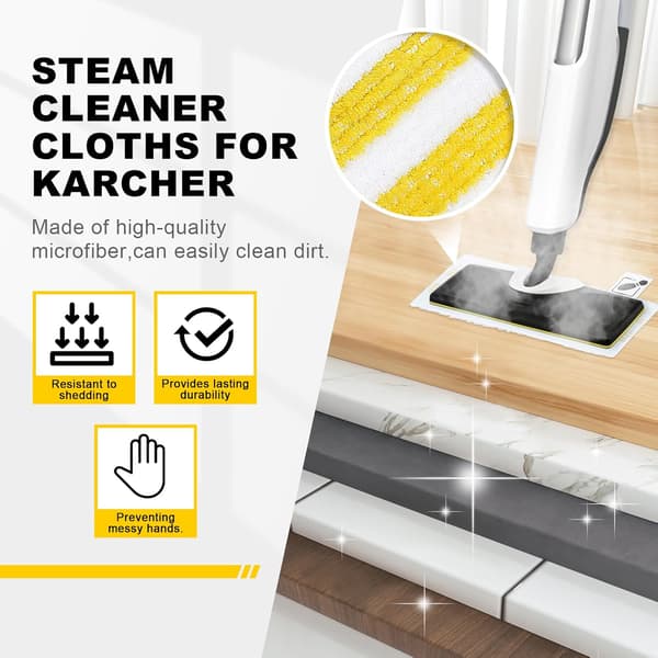 5-pack Steam Cleaner Pads with 5 Handheld Spray Pads Compatible with Kärcher EasyFix SC2 SC3 SC4 SC5 Steam Cleaners Versatile Cleaning Solutions