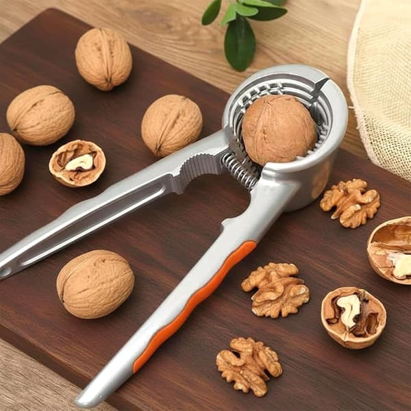 Nutcracker with Non-Slip Handles, Heavy Duty Pecan Cracker, Walnut Clamp, Lobster or Crab Cracker Tool
