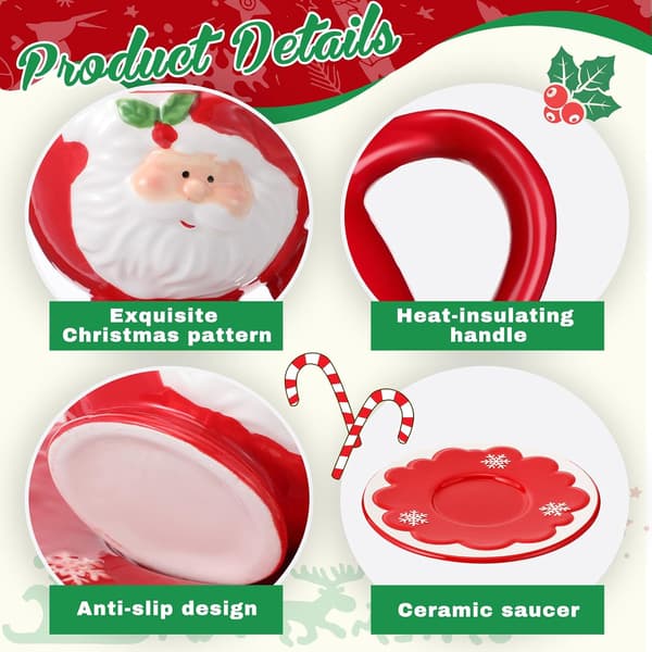6 sett jule-nissekopper (for stil)